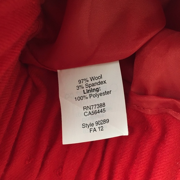 J.Crew Sidewalk Skirt Mini Wool Blend w/ Pockets Red Women's Size 00 - Picture 5 of 10